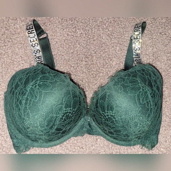 Victoria's Secret Other - Victoria's Secret Very Sexy Push Up Bra 34D Rhinestone Straps